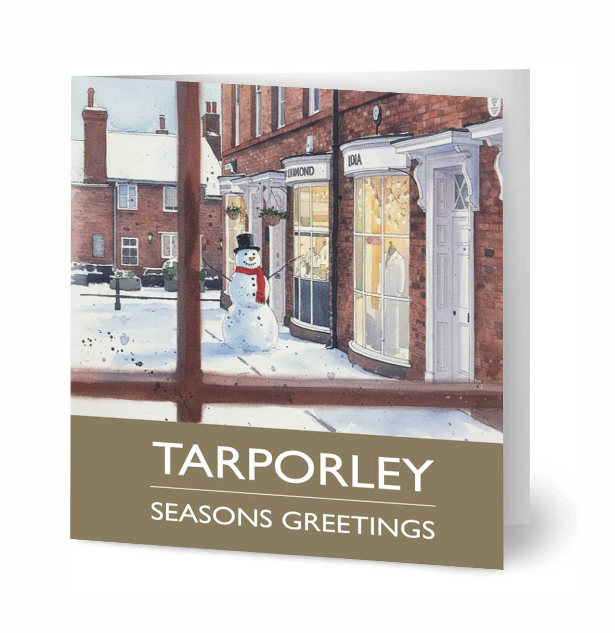 Tarporley Snowman Christmas Card - Pack of 10