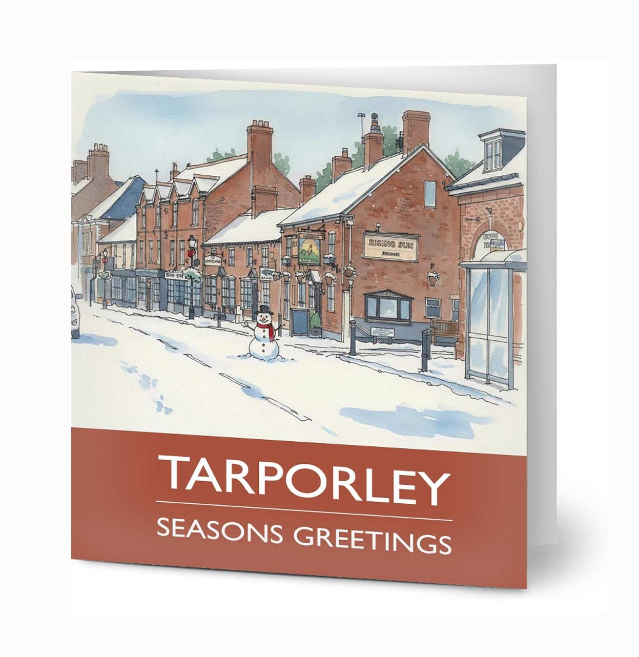 Tarporley High Street Christmas Card - Pack of 10