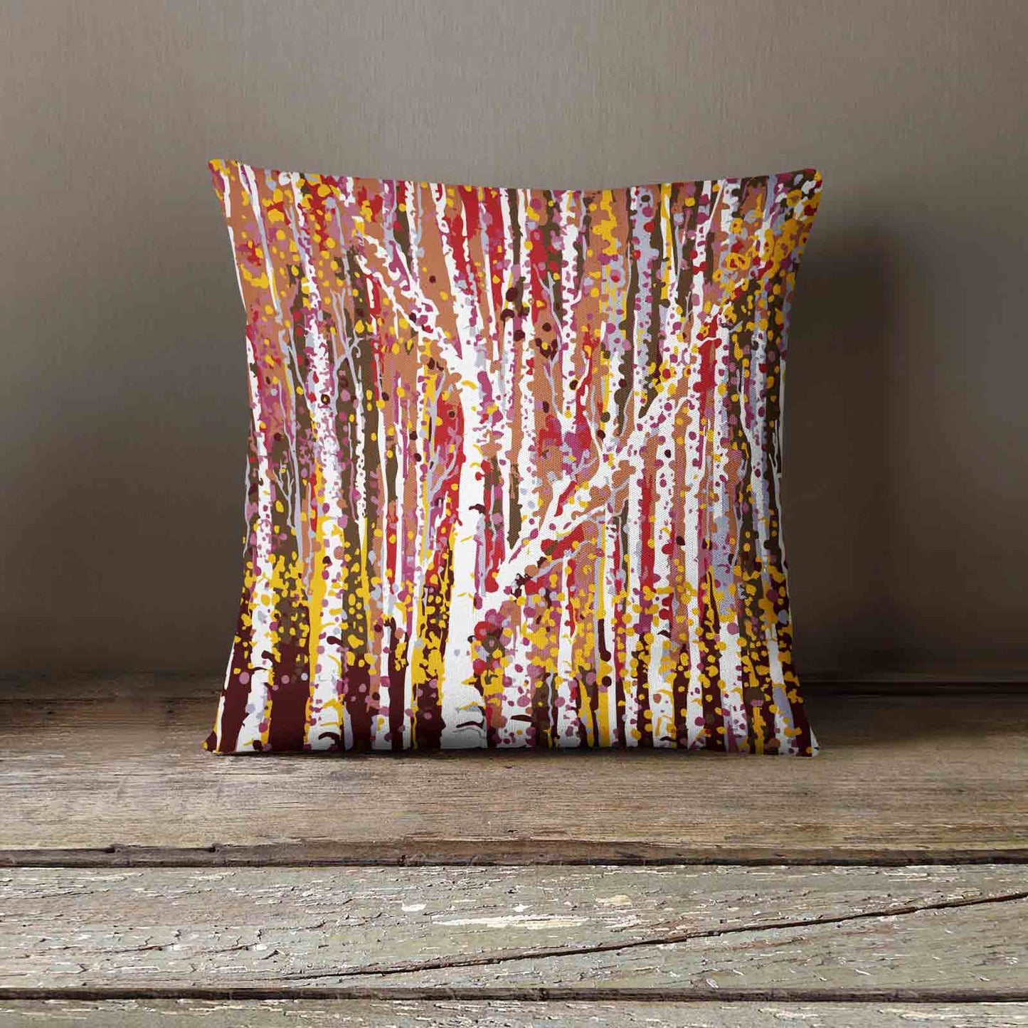 Linen Cushion - Autumnal Trees 406mm x 406mm
