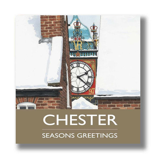 Eastgate Clock, Chester Christmas Card - Pack of 10