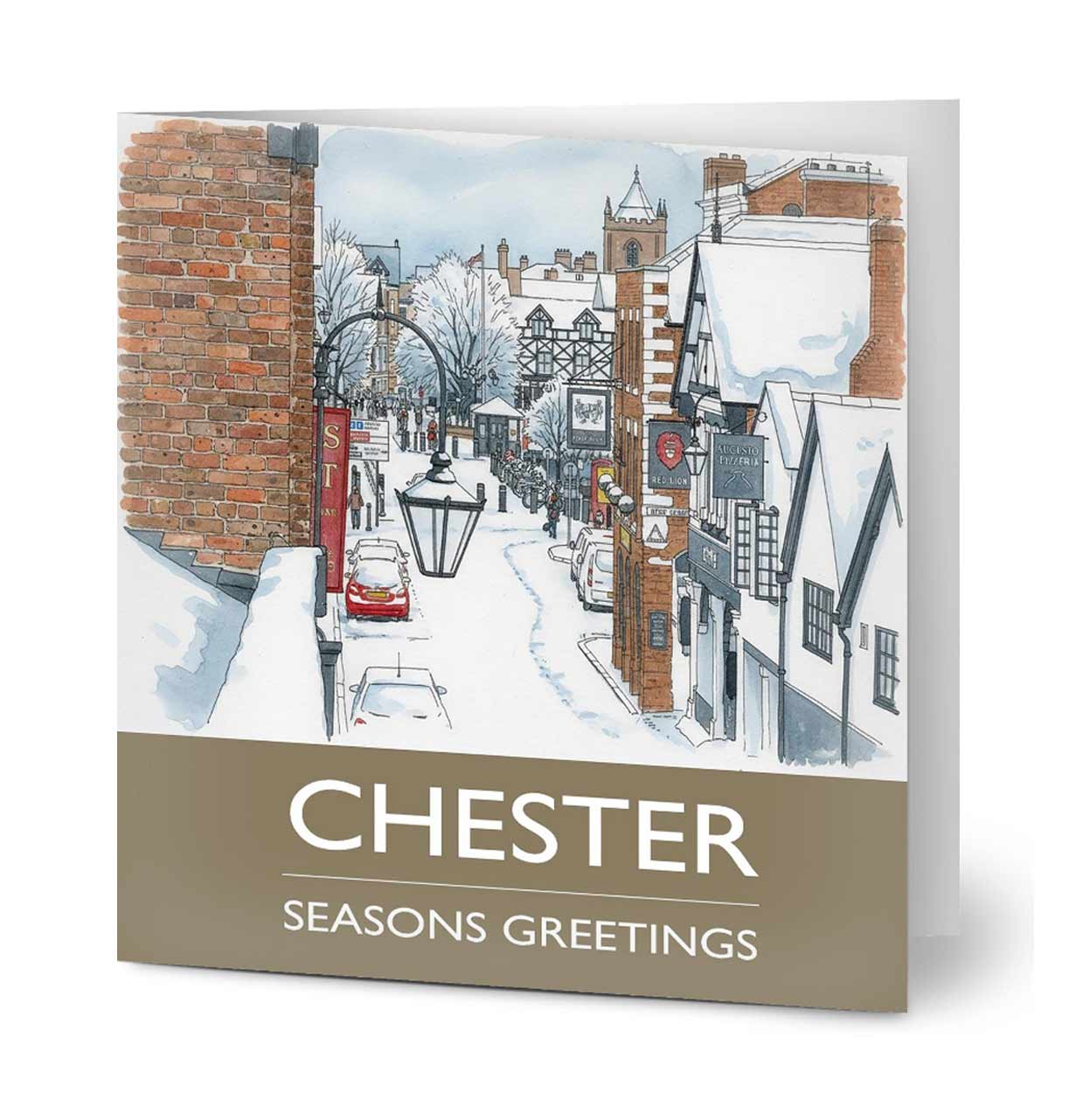 Northgate Street, Chester Christmas Card - Pack of 10