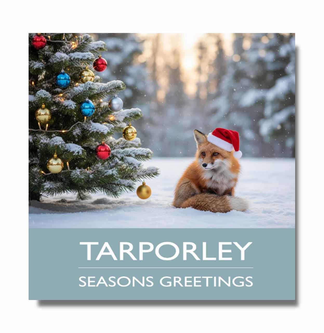Tarporley Fox Christmas Card - Pack of 10