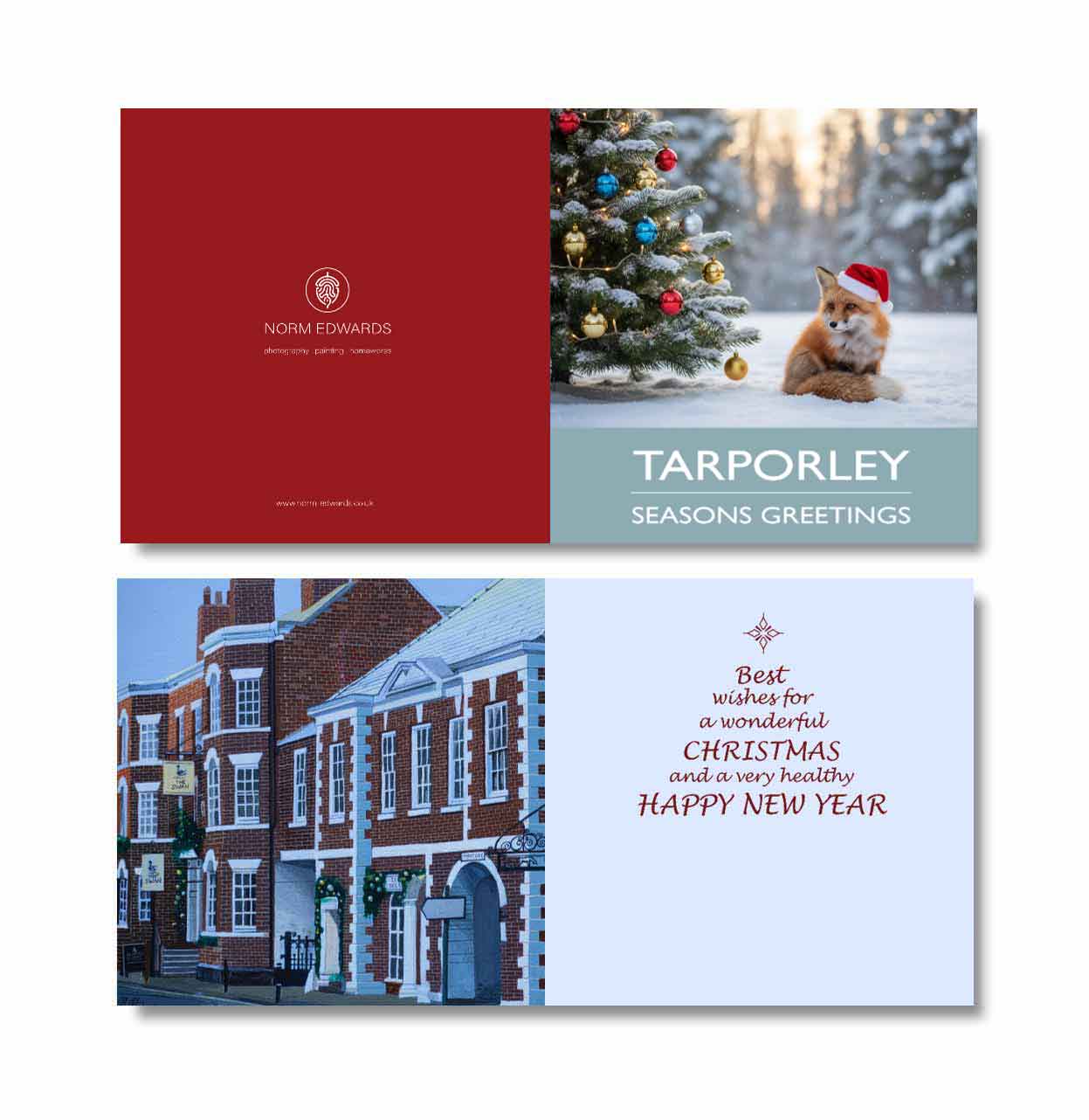 Tarporley Fox Christmas Card - Pack of 10