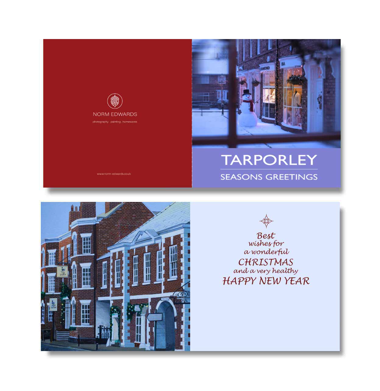 Tarporley Snowman Christmas Card - Pack of 10
