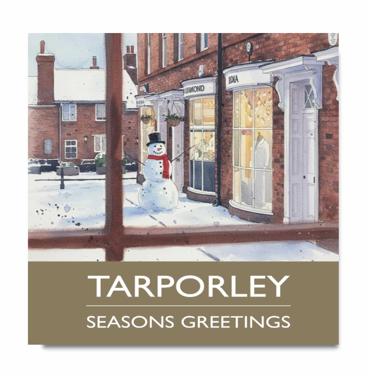 Tarporley Snowman Christmas Card - Pack of 10
