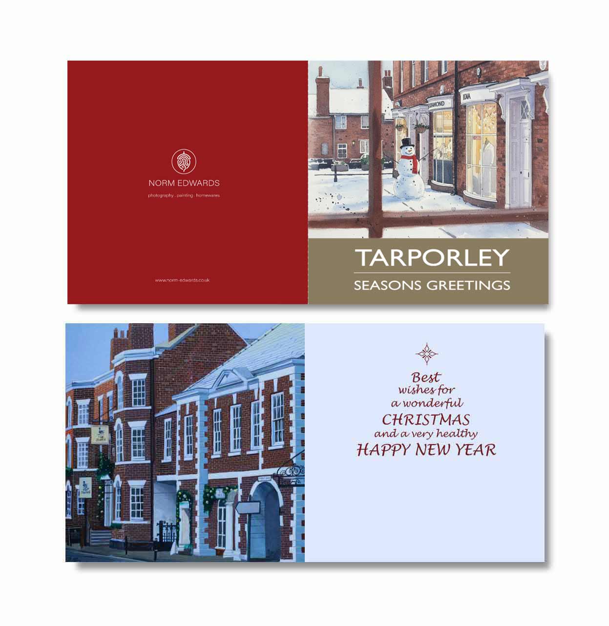 Tarporley Snowman Christmas Card - Pack of 10