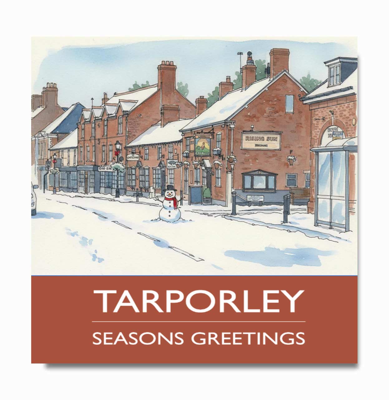 Tarporley High Street Christmas Card - Pack of 10