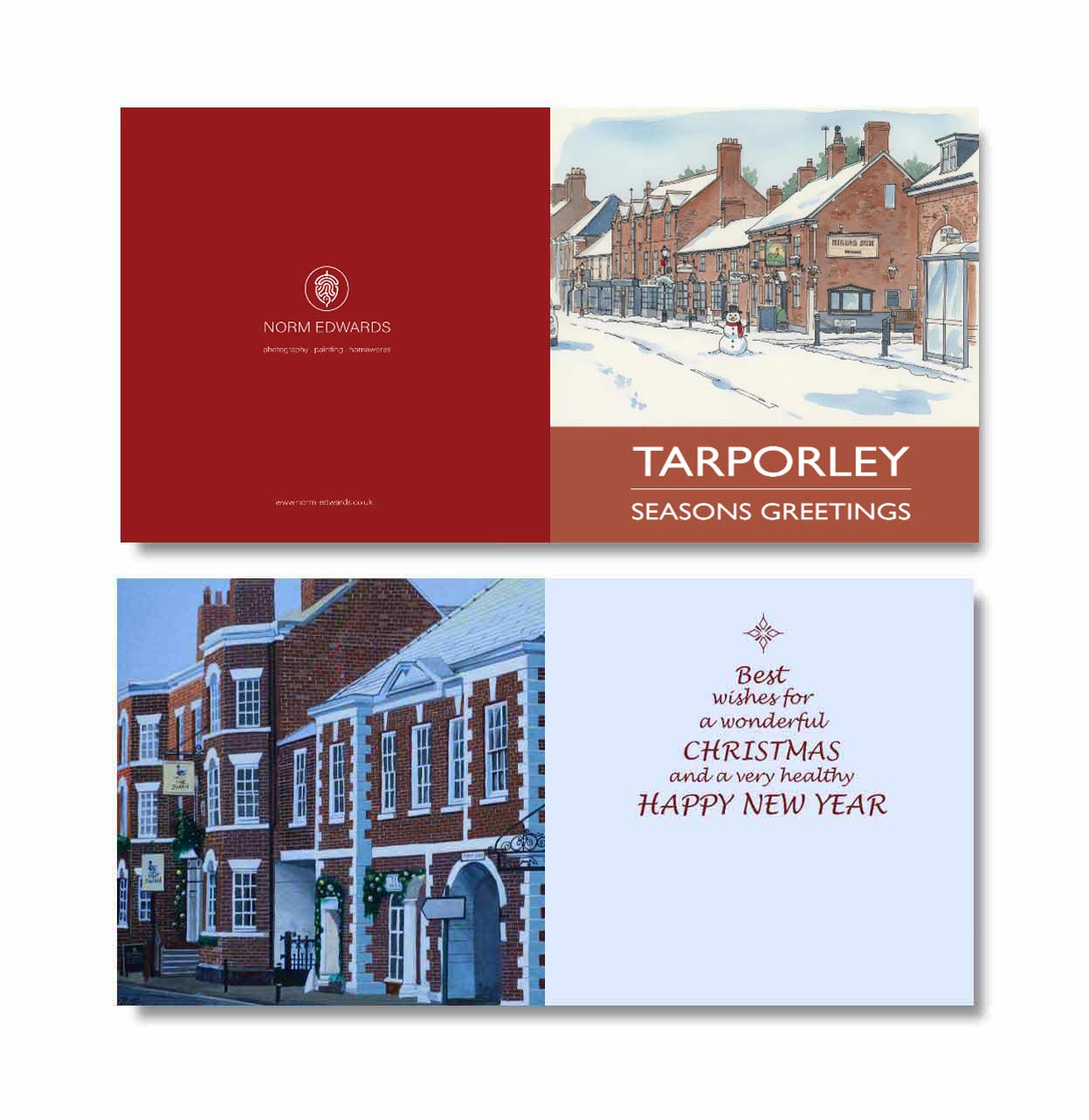 Tarporley High Street Christmas Card - Pack of 10