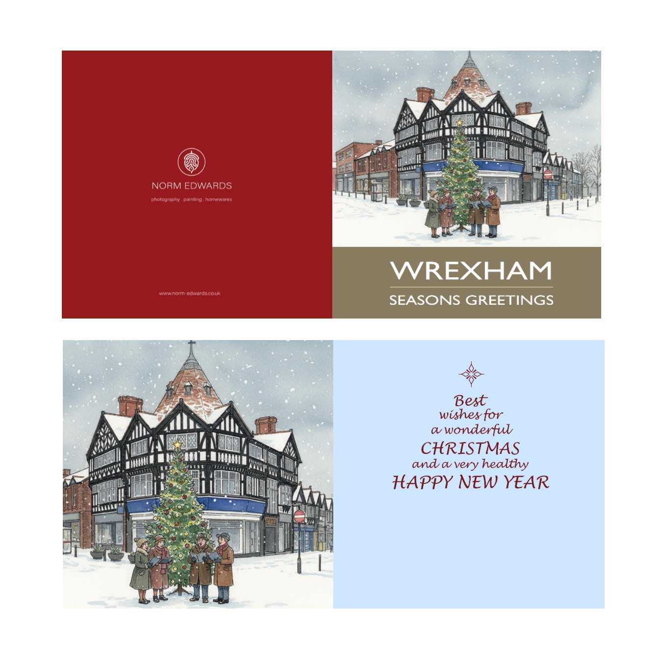 Hope Street, Wrexham Christmas Cards - Pack of 10