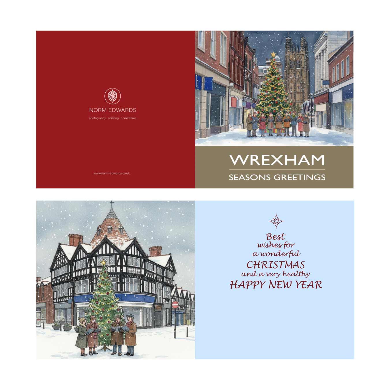 Hope Street, Wrexham Christmas Cards - Pack of 10