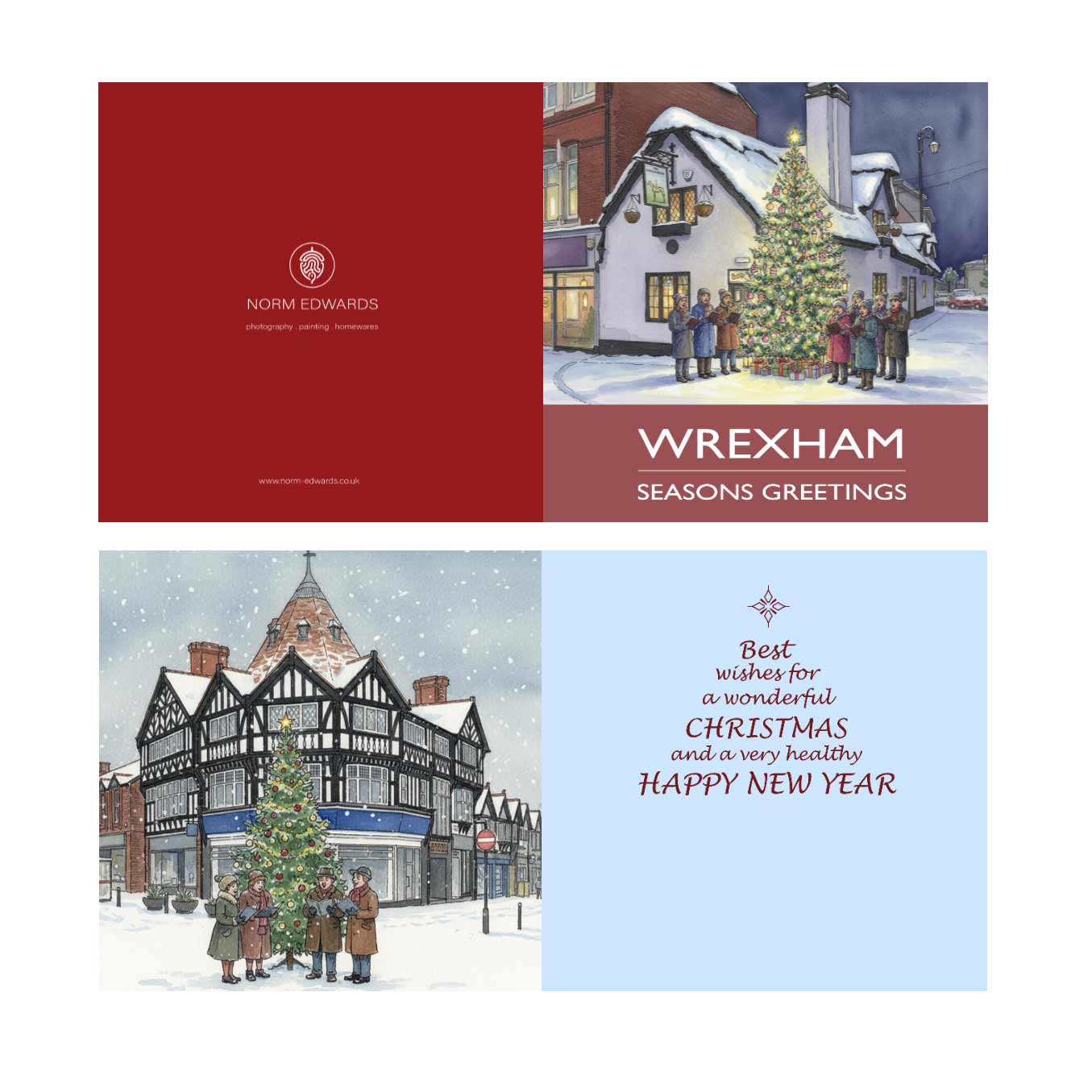 The Horse & Jockey, Hope Street, Wrexham Christmas Cards - Pack of 10