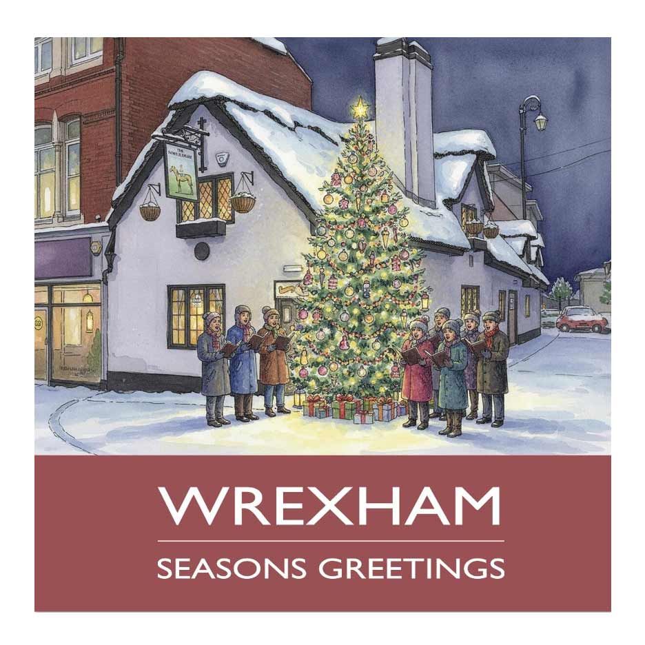 The Horse & Jockey, Hope Street, Wrexham Christmas Cards - Pack of 10