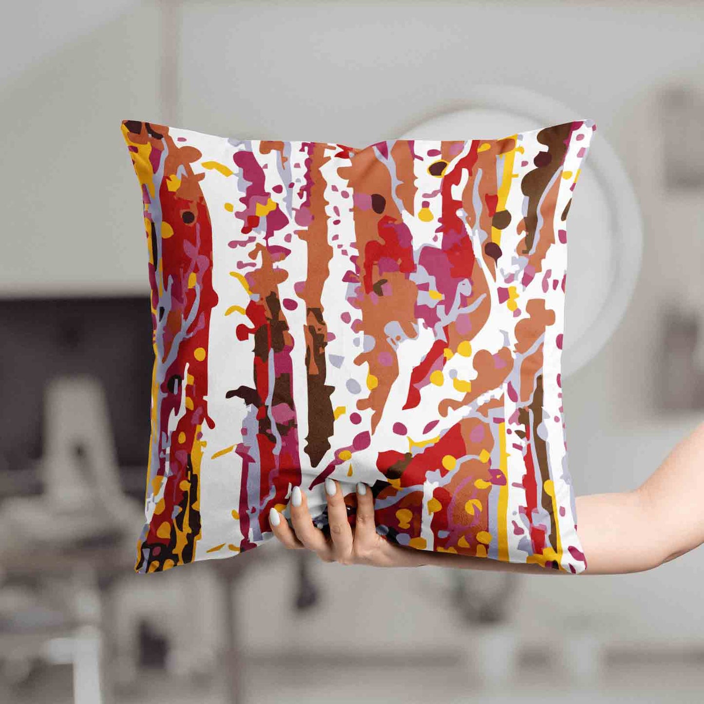 Linen Cushion - Autumnal Trees 406mm x 406mm